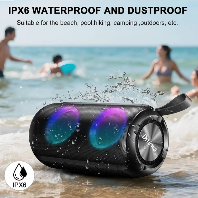 Alt view image 3 of 7 - Portable Bluetooth Speaker, 30W Powerful Sound with Bass,Wireless TWS Pairing, Colorful RGB Lights, IPX7 Waterproof, 24H Playtime, Outdoor for Camping/Home/Party/Beach
