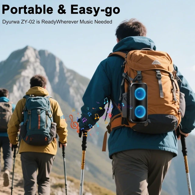 Alt view image 5 of 7 - Portable Bluetooth Speaker, 30W Powerful Sound with Bass,Wireless TWS Pairing, Colorful RGB Lights, IPX7 Waterproof, 24H Playtime, Outdoor for Camping/Home/Party/Beach
