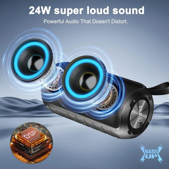 Alt view image 6 of 7 - Portable Bluetooth Speaker, 30W Powerful Sound with Bass,Wireless TWS Pairing, Colorful RGB Lights, IPX7 Waterproof, 24H Playtime, Outdoor for Camping/Home/Party/Beach