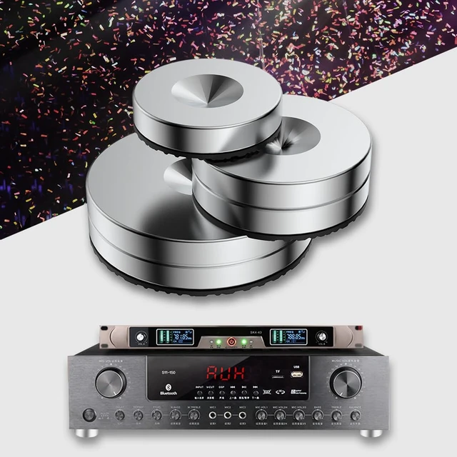 Alt view image 2 of 6 - HiFi Speaker Stand Feet Pads, 25x10mm, Stainless Steel Speaker Isolation Feet for DVD/Amplifier/Turntables/Subwoofer
