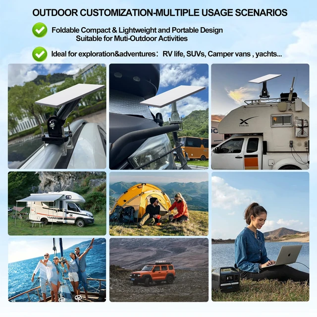 Alt view image 6 of 7 - 180°Adjust Starlink Mini Mount with Connect PipeWindproof Stable Signal Durable ALL-METAL Customized for Outdoor Starlink Pole Mount;Starlink Mini Accessories for RV,Car Roof,Camper,boats, White
