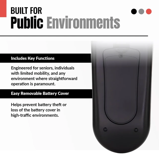Alt view image 6 of 7 - RR1001 Simple TV Universal Remote - Works All Brands Great for Hotels and Hospitality Rooms - Simple Universal Remote