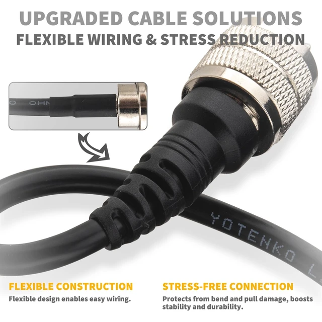 Alt view image 3 of 7 - CB Coax Cable 15FT, L200 Coaxial Cable with PL259 Connectors 50 Ohm (LMR200 Equivalent), Low Loss & Flexible & Durable - 50 Ohm, for CB Ham Radio Antenna HF/VHF