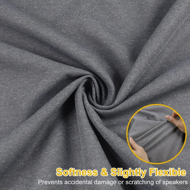 Alt view image 4 of 7 - 96"x54" Speaker Grill Cloth, Water Resistant Mesh Fabric Gray Dustproof for Replacement Home Theater Repair Vintage Speaker Cover Renovation Stage Audio Custom Cabinets