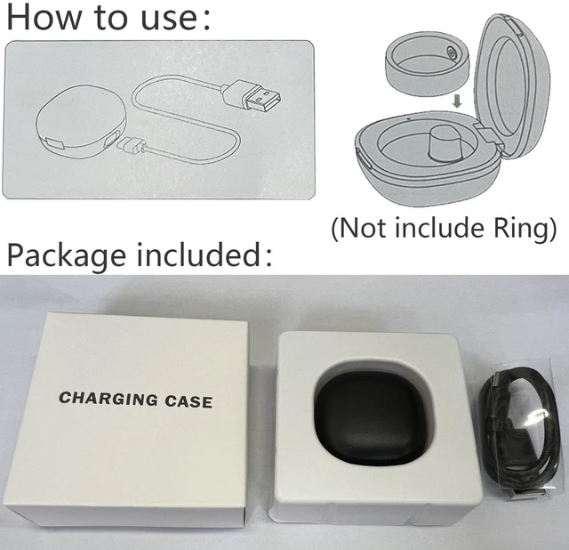 Alt view image 7 of 7 - Magnetic Smart Ring Charging Case, for Hitienx, Lifebee, COLMI, YoR by Letsfit TM11 Fitness Ring Charging Box Small Portable Charger for Smart Rings(Magnetic Case. Not Wireless Charging!)