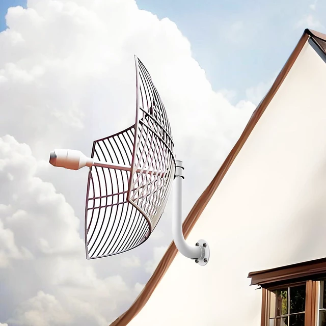 Alt view image 5 of 6 - Pole Mount, Antennas Mount,Easy Installation Pole for Outside Home Antenna Installation. Hide and Protect Cable of Equipment. (White, 11.8 in)
