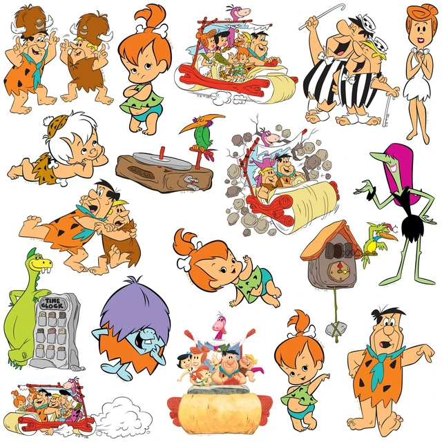Alt view image 3 of 6 - The Flintstones 100 Sticker Pack Waterproof Vinyl Decals Officially Licensed Flintstones Stickers Great for Water Bottles, Skateboards, Luggage, Laptops, Bumpers & Cars
