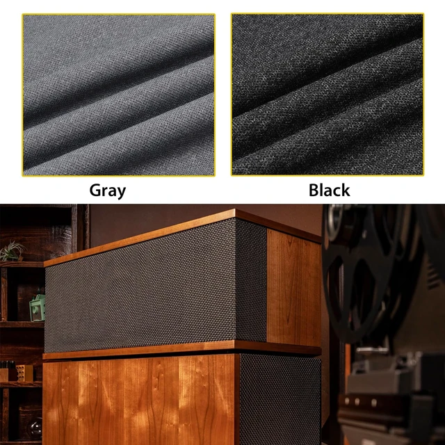 Alt view image 5 of 7 - 96"x54" Speaker Grill Cloth, Water Resistant Mesh Fabric Gray Dustproof for Replacement Home Theater Repair Vintage Speaker Cover Renovation Stage Audio Custom Cabinets