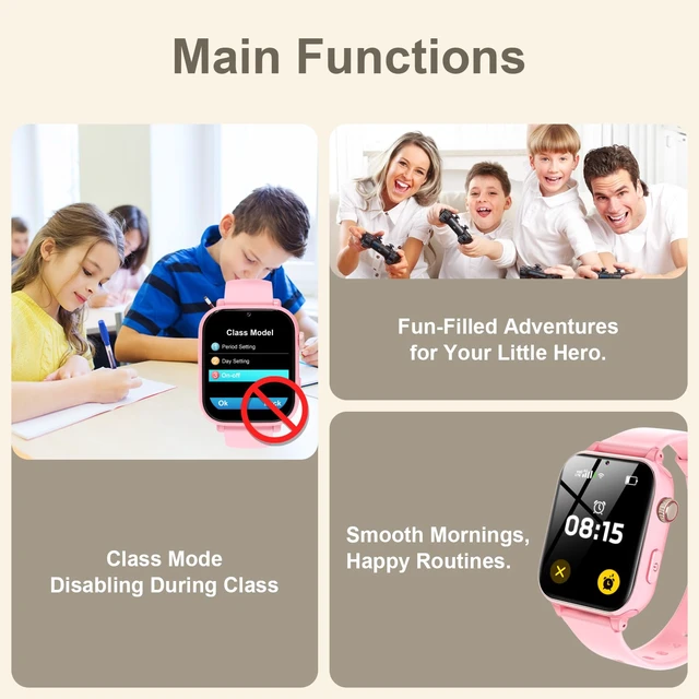 Alt view image 5 of 7 - 4G Kids Smart Watch GPS Tracker Video Voice Call gps tracker, phone call, sos call, video chat, class mode, smart watch for boys girls