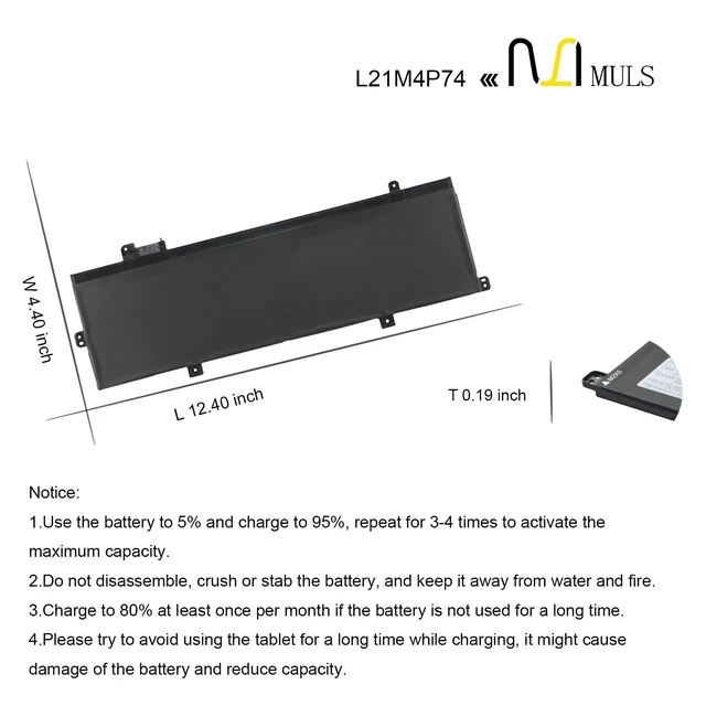 Alt view image 7 of 7 - L21M4P74 L21C4P72 Laptop Battery for Lenovo ThinkPad T16 Gen 1/Gen 2 P16S Gen 1/Gen 2 Series L21D4P73 L21M4P73 L21D4P72 L21L4P72 15.44V 86Wh With tools Office work, Online study, Business trip
