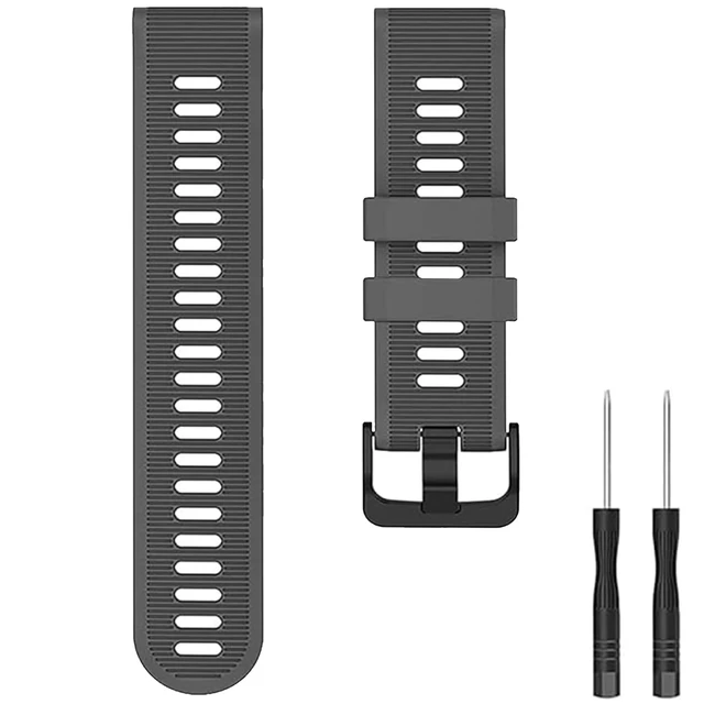 Main image of Waterproof Band Compatible with Forerunner 945/935 Watch Band Soft Silicone Breathable Sports Adjustable Replacement Wristbands for Women Men, Grey