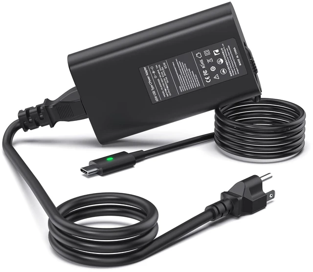 Main image of 65W/watt Dell USB-C Laptop Charger Slim Power Adapter, for Dell Latitude 5289 5420 5289 5590 7420 7390 7490, Dell XPS 13 9360 9365 9370 9333 9380 Computer AC Adapter Power Cord