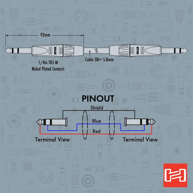 Alt view image 4 of 5 - Pro HSS-050 Balanced Interconnect, REAN 1/4 Inches TRS to Same, 50 Feet