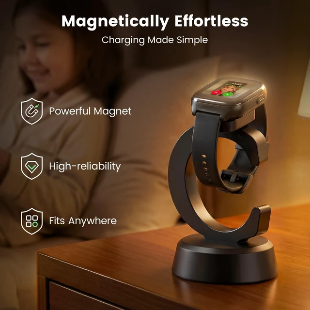 Alt view image 3 of 6 - Charger Compatible with Cosmo Jr Track 5 4 3 Watch Anti-Slip Charging Stand Dock with 3.35Ft USB Cable Cord, Smartwatch Accessories