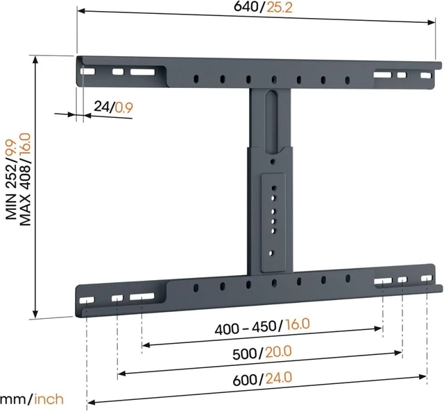 Alt view image 5 of 6 - Stud Adapter Additional kit for TVM 5855 Special mounting accessory for Elite TVM 5855 wall brackets, fits TVA 6950 bolt adapter, incl. screws