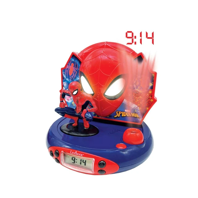 Alt view image 2 of 7 - Spider-Man Projector Radio Clock, RP500SP Night light, Ceiling projection, Sound effects, Blue/Red