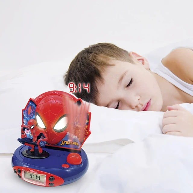 Alt view image 5 of 7 - Spider-Man Projector Radio Clock, RP500SP Night light, Ceiling projection, Sound effects, Blue/Red