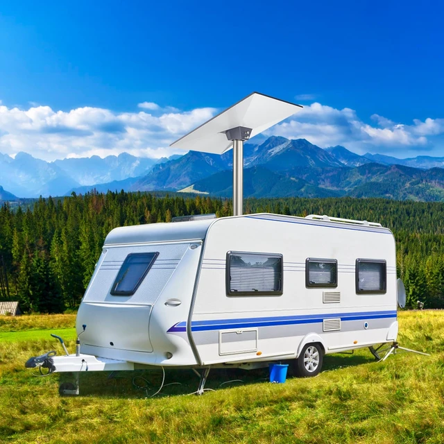 Alt view image 7 of 7 - Pole Mount Pipe Adapter for Starlink Standard 4/4X/Gen 3/V4 Dish Starlink Accessories for Standard 4 4X V4 & Enterprise Dish, Heavy Duty Pipe Adapter Fits 1.22-2.5" Pole, RV Roof Boat Mount