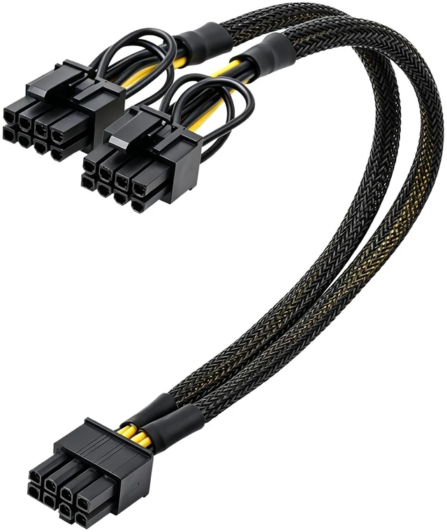 Main image of GPU Power Cable for Dell T3600 T3610 T5600 T5610 T5610 T7600 T7610 5810 T5810 T7810, 8 Pin PCIe to Dual 8 Pin(6+2) Male PCIe Power Adapter 13-inch(34cm)