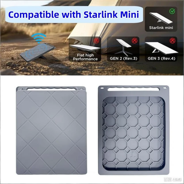 Alt view image 5 of 7 - Protective Cover Case Compatible with Starlink Mini, Waterproof Silicone Satellite Dish Mini Accessories Against Rocks, Sand & Hail, Portable for Outdoor Camping Prot