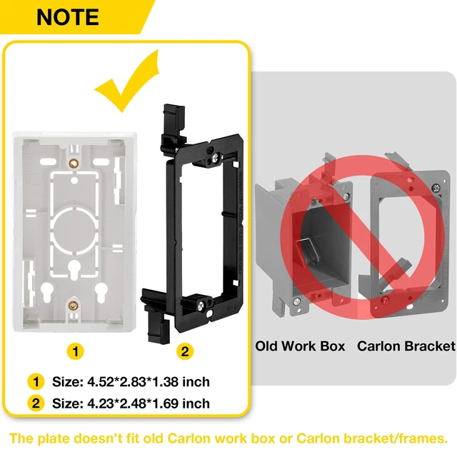 Alt view image 3 of 6 - Black Brush Wall Plate, 5 Pack Single Gang Wall Cable Management Solution, Brush Style Opening Passthrough Cable Plate for TVs/AV/HDMI
