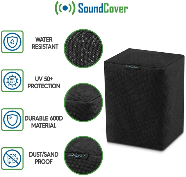 Alt view image 2 of 7 - Single Black Outdoor Speaker Cover for Sonos Play:1 / One/One SL 600D Waterproof Dust & UV Protection Fits Wall-Mounted Speakers by