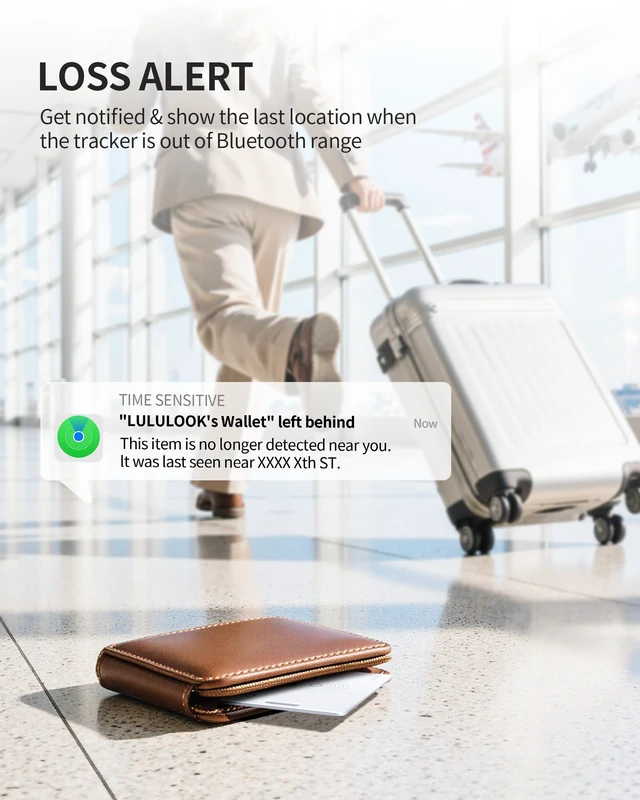 Alt view image 4 of 7 - 3-Pack 2026 Air Card Tag Tracker Wallet Tracker Card (iOS Only), White 0.07in Ultra Slim, Wireless Rechargeable, IP68 Waterproof, GPS Smartcard Tracker for Wallet Passport for Luggage Tags
