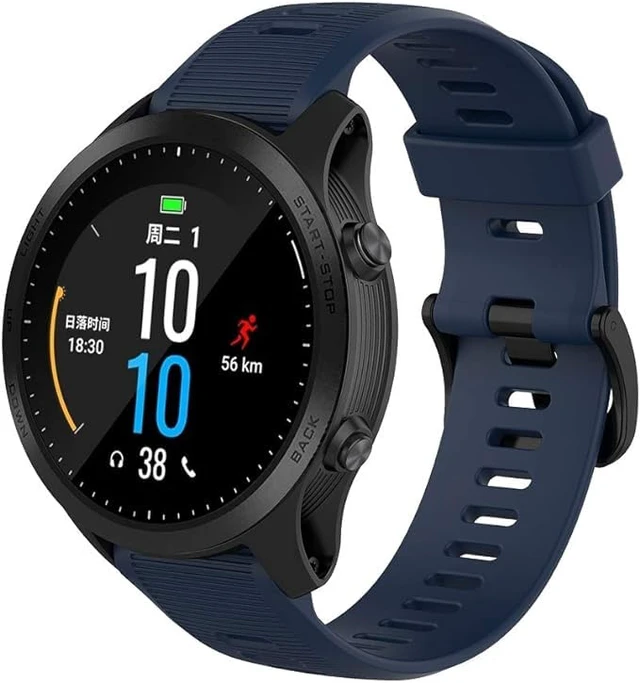 Alt view image 3 of 5 - Waterproof Band Compatible with Forerunner 945/935 Watch Band Soft Silicone Breathable Sports Adjustable Replacement Wristbands for Women Men, Navy