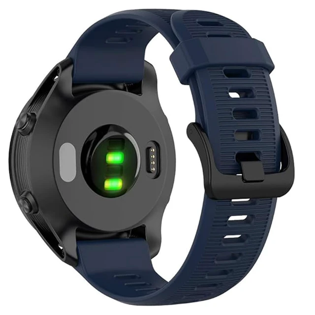 Alt view image 4 of 5 - Waterproof Band Compatible with Forerunner 945/935 Watch Band Soft Silicone Breathable Sports Adjustable Replacement Wristbands for Women Men, Navy