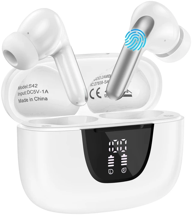 Main image of iPhone 18Pro Wireless Ear Buds Bluetooth Headphones for Apple iPhone 17e/17 Pro/17 Pro Max/17e/16e/16/16 Pro/18 Pro Max/15/15 Pro, Earbuds Samsung Galaxy S26 Oneplus Pixel 11 Earphones
