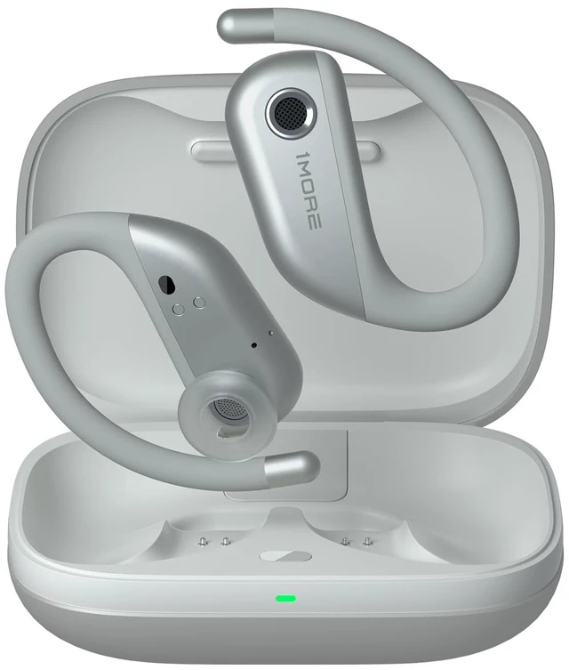 Main image of Fit Open Earbuds S50, Open Ear Wireless Headphones Bluetooth 5.3 with 4 Microphone, Earbuds with Earhooks for Sports Running, IPX7, Fast Charging, 38H-Playtime, Preset EQ Via App, Silver