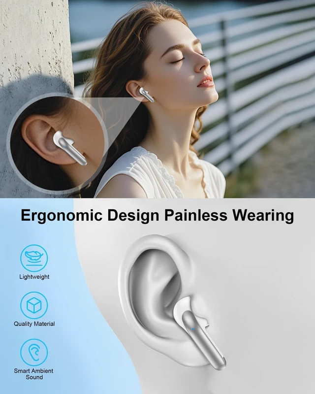 Alt view image 7 of 7 - iPhone 18Pro Wireless Ear Buds Bluetooth Headphones for Apple iPhone 17e/17 Pro/17 Pro Max/17e/16e/16/16 Pro/18 Pro Max/15/15 Pro, Earbuds Samsung Galaxy S26 Oneplus Pixel 11 Earphones