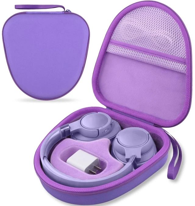 Main image of Headphones Case for Bose New QuietComfort Ultra 2nd Gen/QC45,Purple Portable Travel Design, Molded Interior, Smooth Zipper, Built-In Carry Handle, Fits Backpacks, Suitcases And Daily Bags
