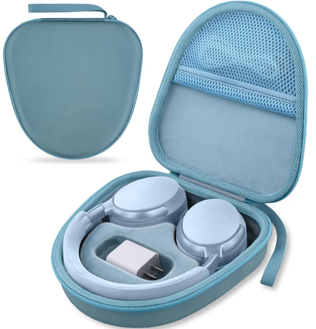 Main image of Headphones Case for Bose QuietComfort Ultra 2nd Gen/QC45,Light Blue Portable Travel Design, Molded Interior, Smooth Zipper, Built-In Carry Handle, Fits Backpacks, Suitcases And Daily Bags