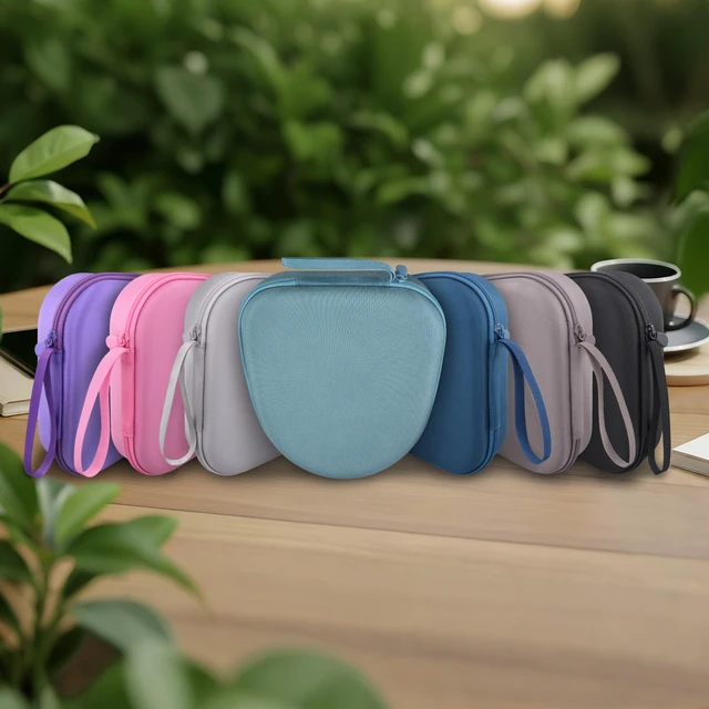 Alt view image 3 of 7 - Headphones Case for Bose QuietComfort Ultra 2nd Gen/QC45,Light Blue Portable Travel Design, Molded Interior, Smooth Zipper, Built-In Carry Handle, Fits Backpacks, Suitcases And Daily Bags