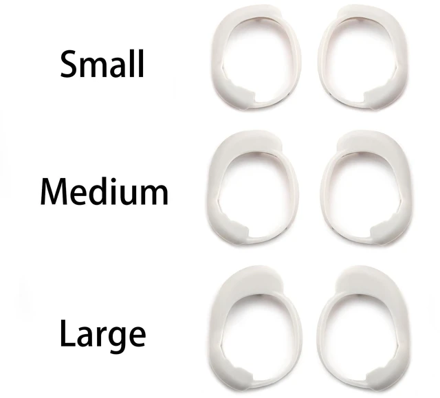 Alt view image 4 of 5 - Replacement Ear Tips for Bose QuietComfort Ultra 1&2 Wingtips Anti-Slip Silicone Ear Wings Covers Eartip Accessories, 3 Pairs of Stability Bands (White, Assorted S/M/L)
