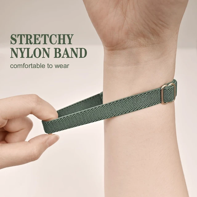 Alt view image 2 of 7 - Elastic Nylon Compatible with Fitbit Inspire 3 Bands/Inspire 2 Bands, 6 Pack Stretchy Adjustable Soft Sport Replacement Strap for Women Men Fitness Tracker