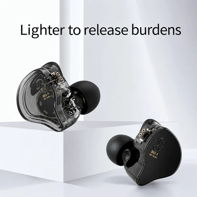 Alt view image 4 of 7 - CCZ Melody in Ear Monitors, Dynamic Hybrid Dual Driver in Ear Headphones 1BA+1DD HiFi Wired Headphones Musicians IEM Upgrade Deep Bass Suitable for Audiophile Musician(No MIC, Black)