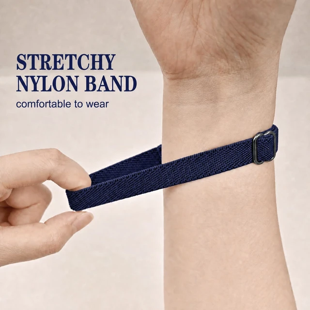 Alt view image 2 of 7 - Elastic Nylon Compatible with Fitbit Inspire 3 Bands/Inspire 2 Bands, 6 Pack Stretchy Adjustable Soft Sport Replacement Strap for Women Men Fitness Tracker