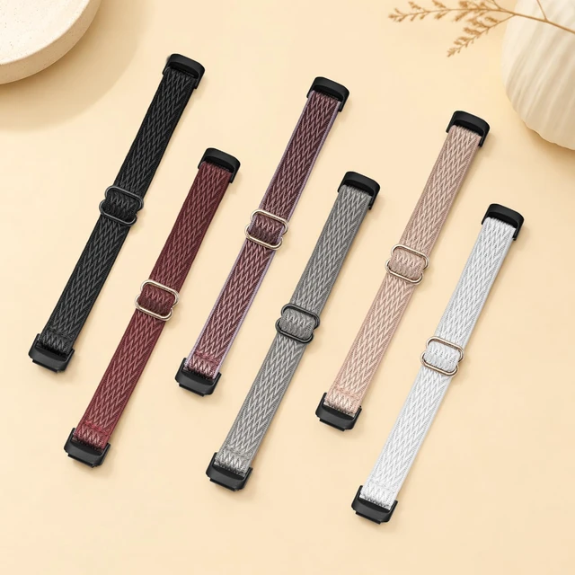 Alt view image 7 of 7 - Elastic Nylon Compatible with Fitbit Inspire 3 Bands/Inspire 2 Bands, 6 Pack Stretchy Adjustable Soft Sport Replacement Strap for Women Men Fitness Tracker