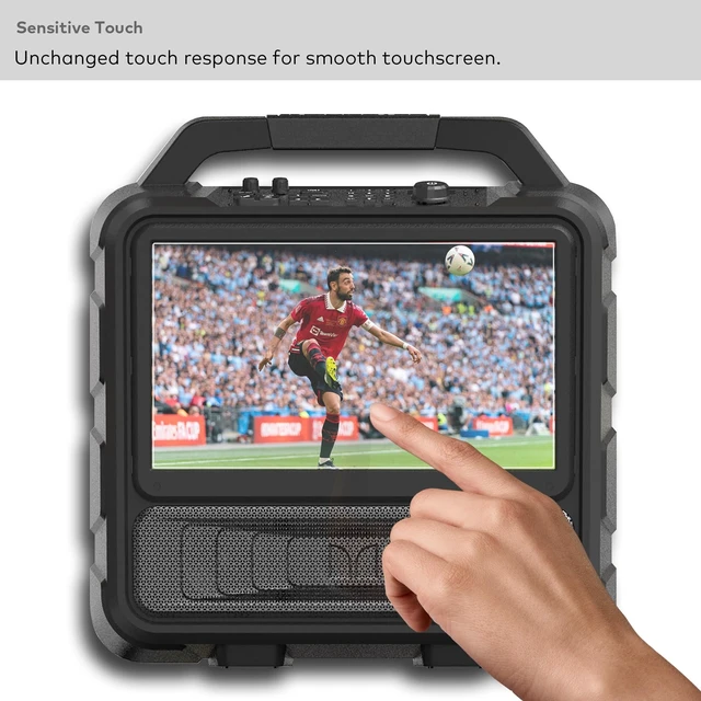 Alt view image 5 of 6 - Premium Anti Glare Tempered Glass Screen Protector designed for Monster Vision Portable TV Entertainment System 15.6" Display Touchscreen 9H Anti Scratch (Matte)