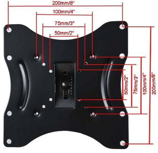 Alt view image 3 of 7 - TV Wall Mount Bracket Compatible with VESA 200/200x100/100x100 LCD LED TV Monitor Flat Panel Display Loading Capacity to 66 lbs ML421B 1H5