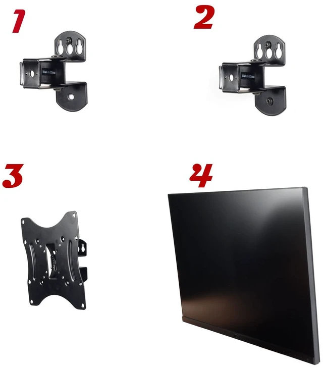 Alt view image 5 of 7 - TV Wall Mount Bracket Compatible with VESA 200/200x100/100x100 LCD LED TV Monitor Flat Panel Display Loading Capacity to 66 lbs ML421B 1H5