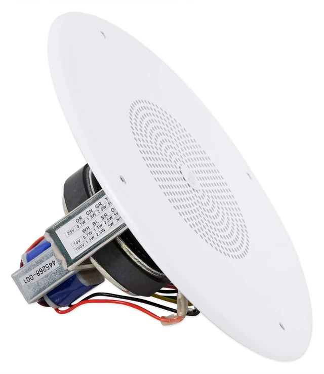 Alt view image 2 of 7 - Professional CSS8004 Commercial Series 5-Watt Ceiling Speaker, 4-Inch, White