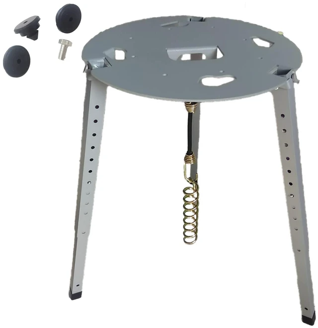 Main image of TR-1518 Satellite Tripod Mount Compatible with Carryout GM-1518 GM-1599 GM-5000 GM-MP1 Pathway X1 X2 Carryout G2 G2+ Dish Playmaker RV Satellite Antennas Adjustable Height 14.5 inches-22 inches, Gray