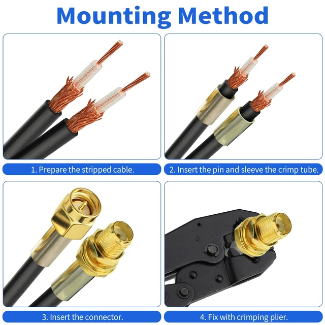 Alt view image 4 of 7 - RG174 Coaxial Cable 33ft 10M Thin Flexible RG174 Coax Cable 50 Ohm Black RG-174 coax wire Mini Attach BNC SMA Fakra Connectors Cable for Radio Cable Or DIY Antenna