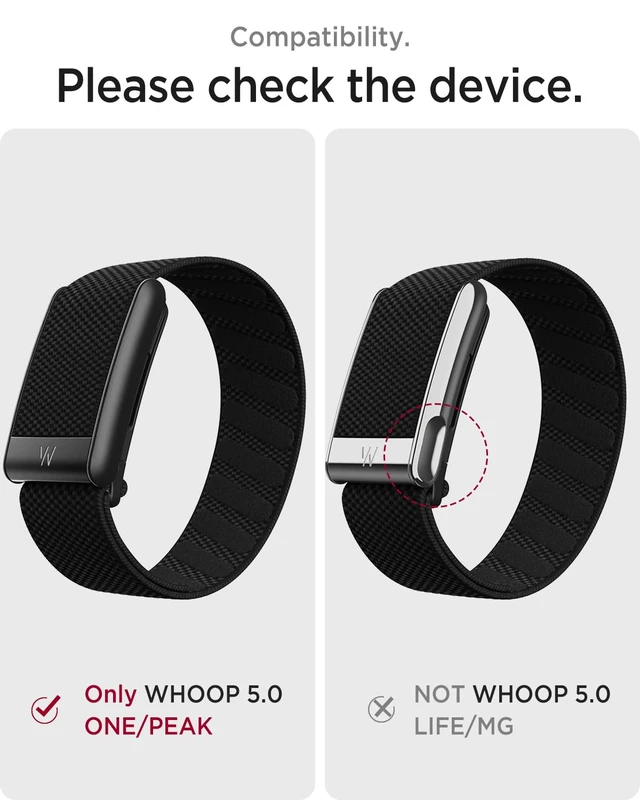 Alt view image 2 of 7 - Nylon Band for Whoop 5.0 Band Peak, One & Life MG Soft Stretchy Breathable Superknit Nylon Adjustable Strap Replacement Wristband for Whoop Band 5.0 & MG for Men Women NOT for Gen 4
