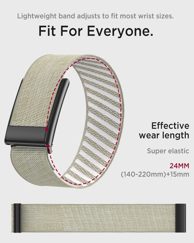 Alt view image 6 of 7 - Nylon Band for Whoop 5.0 Band Peak, One & Life MG Soft Stretchy Breathable Superknit Nylon Adjustable Strap Replacement Wristband for Whoop Band 5.0 & MG for Men Women NOT for Gen 4