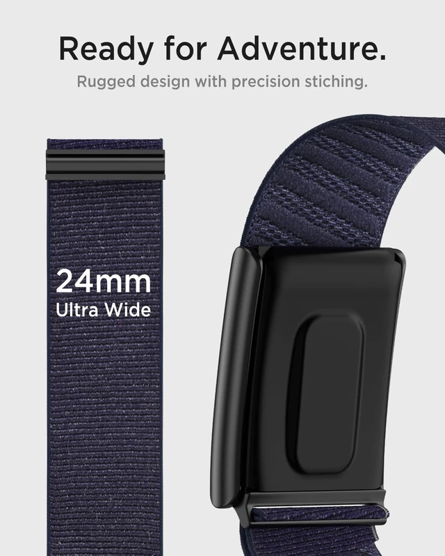 Alt view image 3 of 7 - Nylon Band for Whoop 5.0 Band Peak, One & Life MG Soft Stretchy Breathable Superknit Nylon Adjustable Strap Replacement Wristband for Whoop Band 5.0 & MG for Men Women NOT for Gen 4
