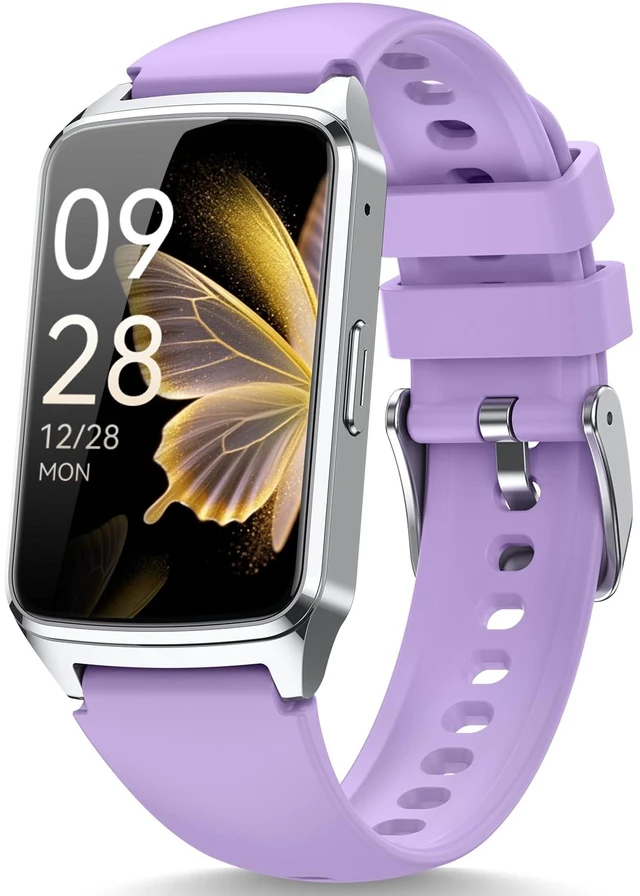 Main image of Fitness Smart Watch for Women Men, Step Counter for iOS iPhone Android with Sleep Calorie Monitor, Daily Activity Workout Tracker, IP68 Waterproof, 110+Sport Modes Smartwatch (Purple)